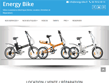 Tablet Screenshot of energy-bike.fr